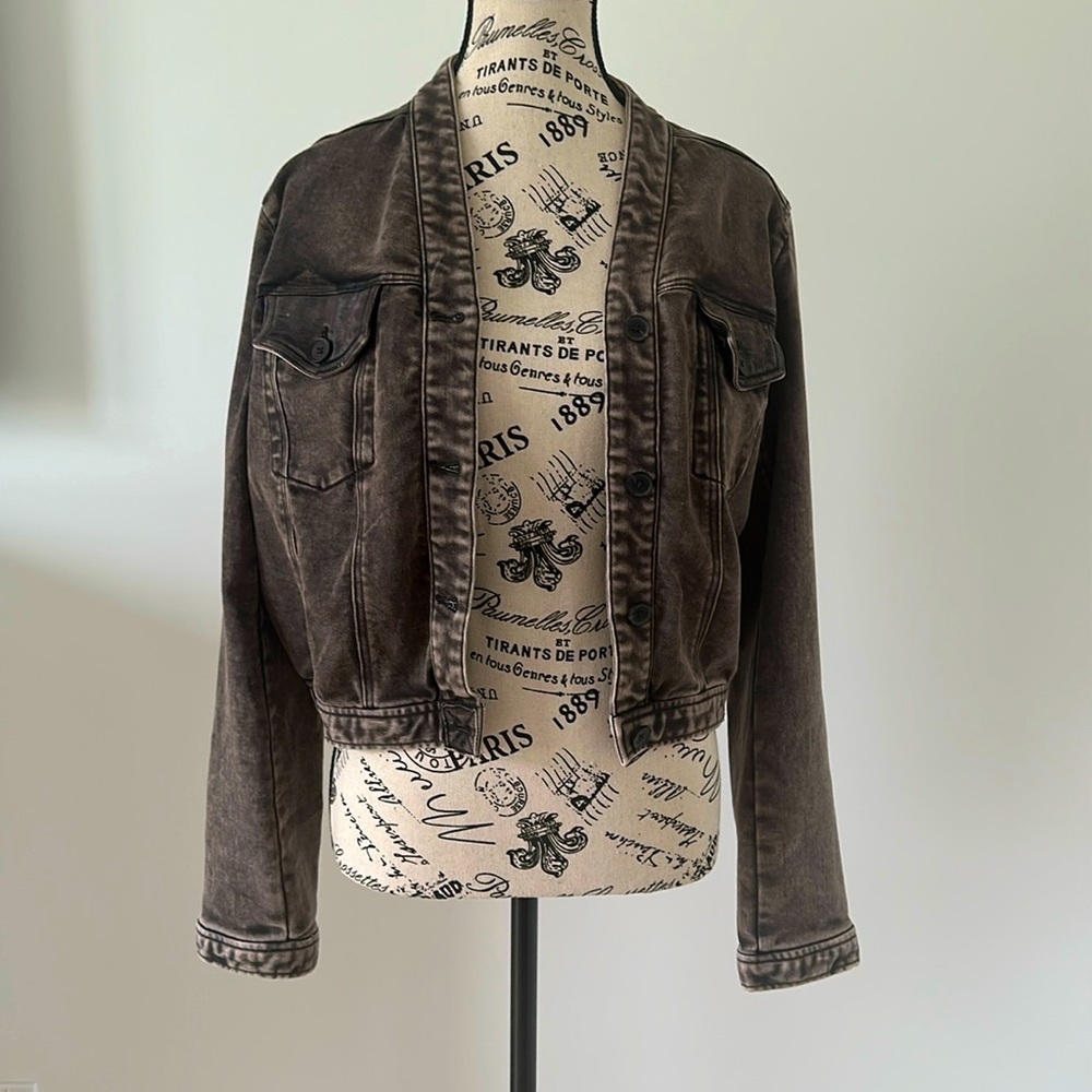 Anthropologie Cropped Denim Jacket